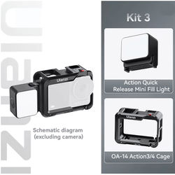 Ulanzi LM18 Waterproof LED Video Light For Action Cameras And Underwater Filming lm18 Oa 14 Kit