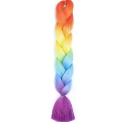 Jumbo Braids Extensions Synthetic Braiding Hair Kanekalon Afro Ombre Color Hair For Kids Children Crochet Twist Braid zitong d4 24inches