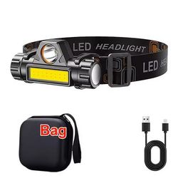 Rechargeable LED Headlamp With Magnetic Base And Waterproof Design with Bag