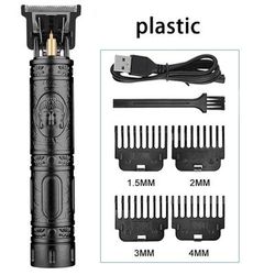 Professional T9 Hair Clipper Vintage Rechargeable Trimmer & Shaver For Men (Dragon Buddha Design black 2