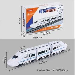 High Speed Railway Train Toy, Electric Sound & Light Model | Educational DIY Toy For Boys & Girls 3 Carriages