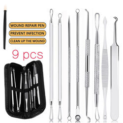 Pimple Remover Tool Kit, Blackhead Extractor Comedone Acne Spot Popper Set With Travel Case For Facial Skin Care Pimple Remover Tool Kit, Blackhead Extractor Comedone Acne Spot Popper Set With Travel Case For Facial Skin Care