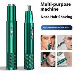 Professional USB Rechargeable Nose Hair Trimmer, Compact, Skin Friendly & Waterproof Grooming Tool For Men & Women green