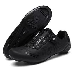 LiXingMing Road Cycling Shoes SPD Cleat Compatible Self Locking Bike Sneakers For Men & Women black 47