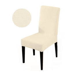 FlexFit Universal Elastic Chair Cover For Dining And Living cream