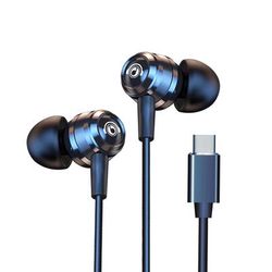 HiFi Stereo Wired Earbuds With Type C And 3.5mm, In Ear Headphones, Mic, Metal Build For Superior Sound type c Plug