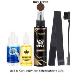 Waterproof Lace Wig Glue, Strong Liquid Adhesive Hair Glue For Lace Front Wigs, Lace Tint Spray & Elastic Melt Band 07