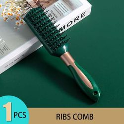 Hair Massage Air Cushion Comb, Anti Static Detangling Hairbrush For Scalp Care & Salon Styling ribs comb