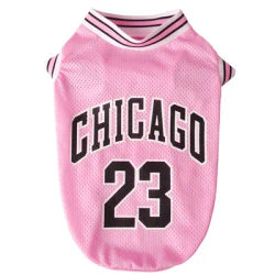 Basketball Jersey Dog Shirts, Lightweight Mesh Sportswear For Puppies & Cats, Breathable Summer Pet Clothing pink xs