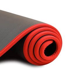Extra Thick Non Slip Yoga Mat With Carrying Strap black