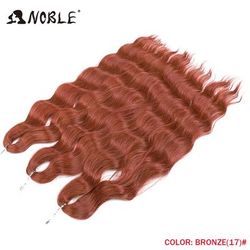 Noble Hair Synthetic Loose Deep Wave Braiding Hair Extensions Ombre Blonde Twist Crochet Curly Water Wave Braid tt1b dgpink 24inches 60cm