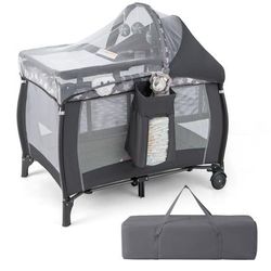 4 in 1 Portable Crib & Travel Nursery Center Safe Sleep Space For Baby 4 in 1 Portable Crib & Travel Nursery Center Safe Sleep Space For Baby
