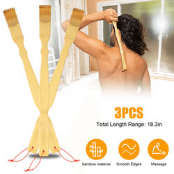Long Reach Natural Bamboo Back Scratcher Tool, Portable Itch Relief Stick With Hanging Strap, Ergonomic And Durable Long Reach Natural Bamboo Back Scratcher Tool, Portable Itch Relief Stick With Hanging Strap, Ergonomic And Durable