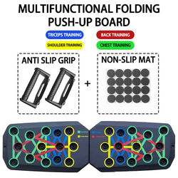 Portable Push Up Board Set Multifunctional Foldable Fitness Equipment For Chest, Abdomen, Arms & Back Trainin board