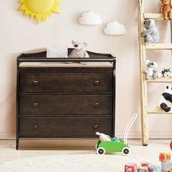 Baby Changing Table Infant Diaper With 3 Drawers And Safety Belt, Spacious Nursery Dresser For Easy Diapering Baby Changing Table Infant Diaper With 3 Drawers And Safety Belt, Spacious Nursery Dresser For Easy Diapering