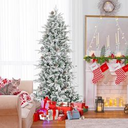 6.5 7.5 Feet Pre Lit Artificial Christmas Tree, Premium Holiday Decor 6.5 7.5 Feet Pre Lit Artificial Christmas Tree, Premium Holiday Decor