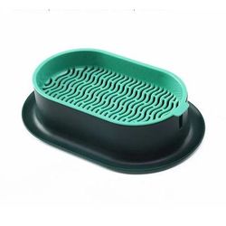 Pet Cat Sprout Dish Growing Pot, Hydroponic Cat Grass Germination Kit For Digestion, Greenhouse Grow Box Starter Set white Powder
