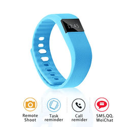 Smart Fitness Tracker Watch Wrist Band With Pedometer & Sleep Monitor blue