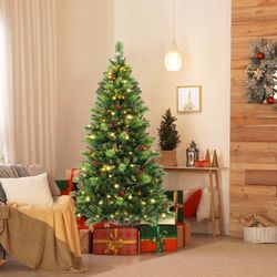 6 7 8 Ft Pre Lit Artificial Christmas Tree With 300 400 500 Warm White LED Lights 6 7 8 Ft Pre Lit Artificial Christmas Tree With 300 400 500 Warm White LED Lights