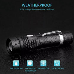 LED Flashlight Rechargeable USB Tactical Torch, High Lumen Handheld Emergency Light LED Flashlight Rechargeable USB Tactical Torch, High Lumen Handheld Emergency Light
