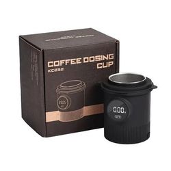 Precision Digital Coffee Scale With Built In Dosing Cup And LCD Display For Home Brewing black