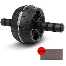 Professional Abdominal Roller, Heavy Duty Stainless Steel Ab Wheel For Core Workout, Muscle Building & Home Fitness black