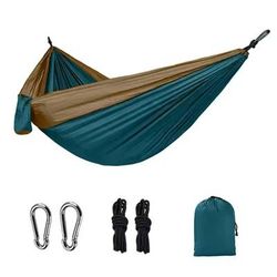 Double Person Anti Rollover Nylon Hammock For Outdoor Camping green