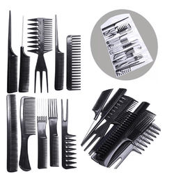 Black Salon Hair Styling Comb Kit, Professional Barber Tools & Hair Styling Essential Black Salon Hair Styling Comb Kit, Professional Barber Tools & Hair Styling Essential