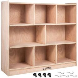Classroom Storage Cabinet Plywood Section, High Preschool Storage Shelves With Casters For Toys And Books Classroom Storage Cabinet Plywood Section, High Preschool Storage Shelves With Casters For Toys And Books