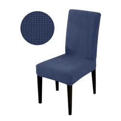 FlexFit Universal Elastic Chair Cover For Dining And Living dark Blue 2