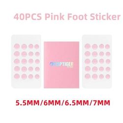 40PCS Esptiger ICE V2 Foot Stickers With Arc Edge For DIY Mouse Grip Precision In Multiple Sizes 40 Pcs Pink