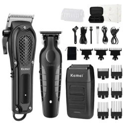 Kemei KM-1071 Electric Hair Clipper UBS Rechargeable Cordless Beard Trimmer Men Powerful Electric Hair Clipper Trimming Tool