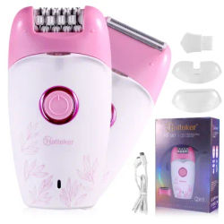 Hatteker Rechargeable Electric Epilator for Women Facial And Body Hair Removal Machine for Legs Full-Body Depilatory Care