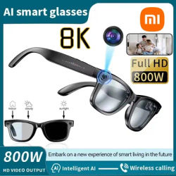Xiaomi New Smart Glasses 8MP HD Camera AI Glasses Photo Video Recording Waterproof Mini Anti-blue Camera Glasses for Man Women