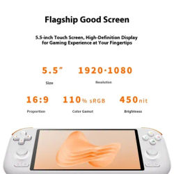 MangMi Air X Android Game Console 5.5Inch 1080P IPS Touch Screen 5000mAh Hall-Effect Joystick Trigger 14 Handheld Game Consoles