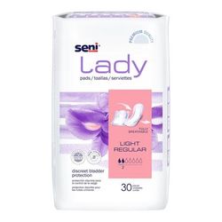 Seni Lady Light Bladder Control Pad 8.9 Inch Length Light Absorbency Super Absorbent Core One Size Fits Most (1222534_PK)