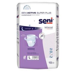 Seni Active Super Plus Unisex Adult Absorbent Underwear Pull On with Tear Away Seams Large Disposable Heavy Absorbency (1163858_CS)