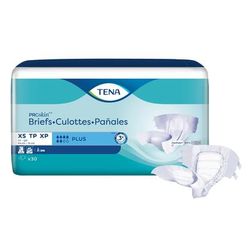 TENA ProSkin Plus Unisex Adult Incontinence Brief X-Small Disposable Moderate Absorbency (959411_CS)