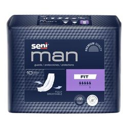 Seni Man Fit Bladder Control Pad 3-1/2 X 15-7/10 Inch Moderate Absorbency Super Absorbent Core One Size Fits Most (1231331_PK)