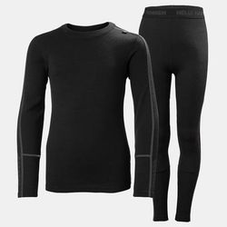 Helly Hansen Junior Lifa Merino Midweight Base Layer Set Black 9