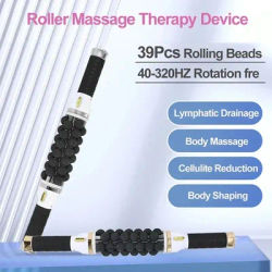 Cellulite Reduction Bead Roller Massage Lymphatic Drainage Rolling Beads Cylinder Therapy Body Contouring Fat Removal Machine