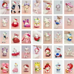Kawaii Hello Kitty Keychain Pendant Bag Zipper Phone Chain Decoration Cute Cartoon Anime Toys Girl Student Gift Wholesale