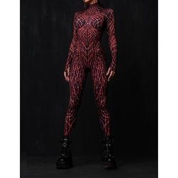 Costume di Carnevale Tuta Intera Costumi zentai con motivi Costume Cosplay Body Stampa Costume Sexy Halloween Per uomo Per donna Costume per Feste Performance Mascherata Adulti