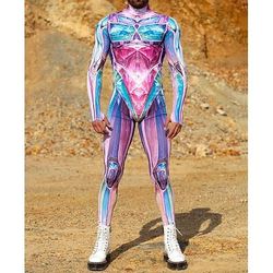 Costume di Carnevale Tuta Intera Costumi zentai con motivi Costume Cosplay Body Stampa Costume Sexy Halloween Per uomo Per donna Ragazzi Costume per Feste Performance Mascherata Bambini Adulti