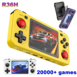 R36H ARKOS Retro Handheld Game Console Portable 64G 128G Pocket Video Player 3.5 Inch IPS Screen R36S landscape Kid Gift
