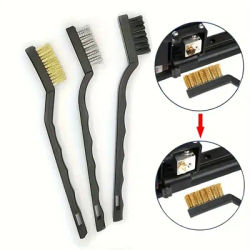 3/15pcs Professional Wire Brush Set - Perfect For Cleaning, Welding, Slag & Rust Removal - Stainless Steel, Brass & Nylon Brushe