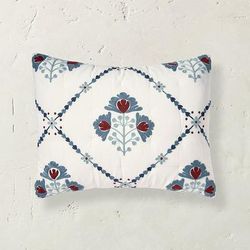 Handcrafted Trellis Cotton Sham - Standard - Grandin Road