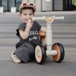 Baby Four-Wheel Walker Balance Bike No Pedal 1-3 Year Toddler Outdoor Scooter Infant Ride on Toy For Baby Birthday Gift