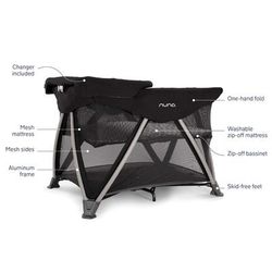 Nuna SENA Aire Playard with Zip-Off Bassinet + Changer (One Box) - Caviar