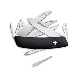 Swiza D10 Pocket Knife Black 3.75" closed Black synthetic handle KNI.0140.1010